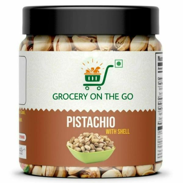 Grocery On The Go Premium Roasted & Salted Pistachios 250GM Namkeen Pista Dry Fruit Tasty