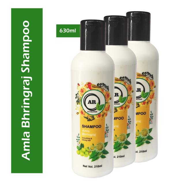 AR Nutrition Amla & Bhringraj Hair Shampoo| Herbal Shampoo, Hair Growth &  Hair Fall Control, Dandruff Control Shampoo Pack Of 3 - 630ml - JioMart