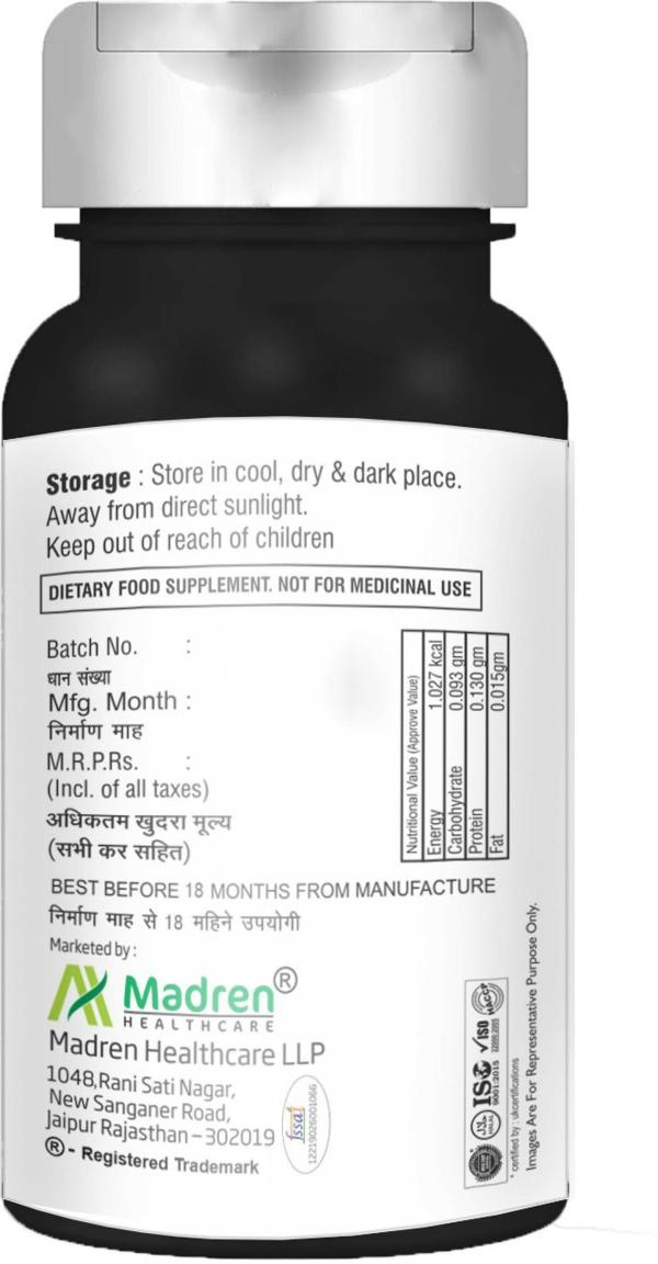 Madren Healthcare Vitamin B12 1500 mcg With Folic Acid And Methylcobalamin Supplements, 60