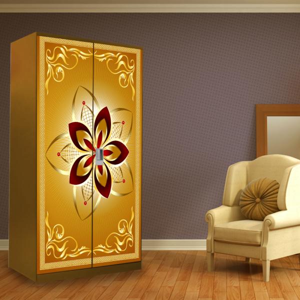WallWear Almirah Stickers Self Adhesive Almirah Door Sticker