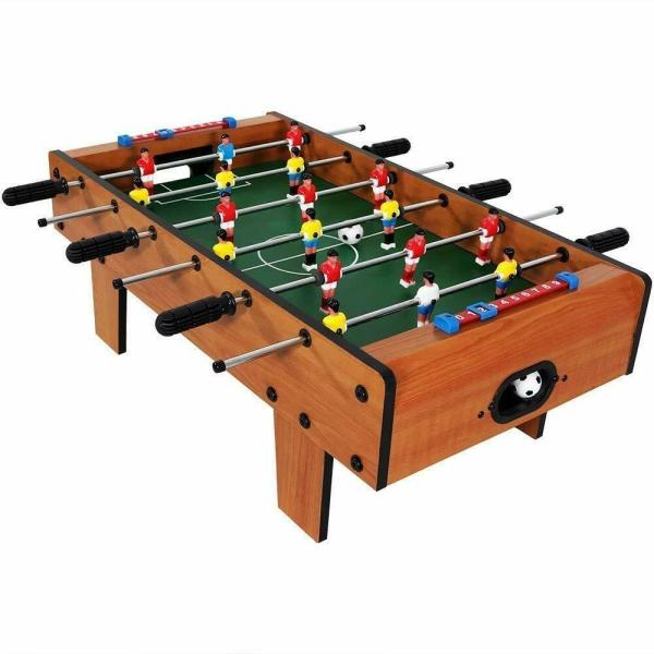 NAVRANGI Kids Brown & Green Football Table Soccer Game with 6 Rods Toys