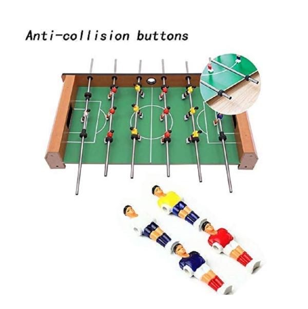 NAVRANGI Kids Brown & Green Football Table Soccer Game with 6 Rods Toys