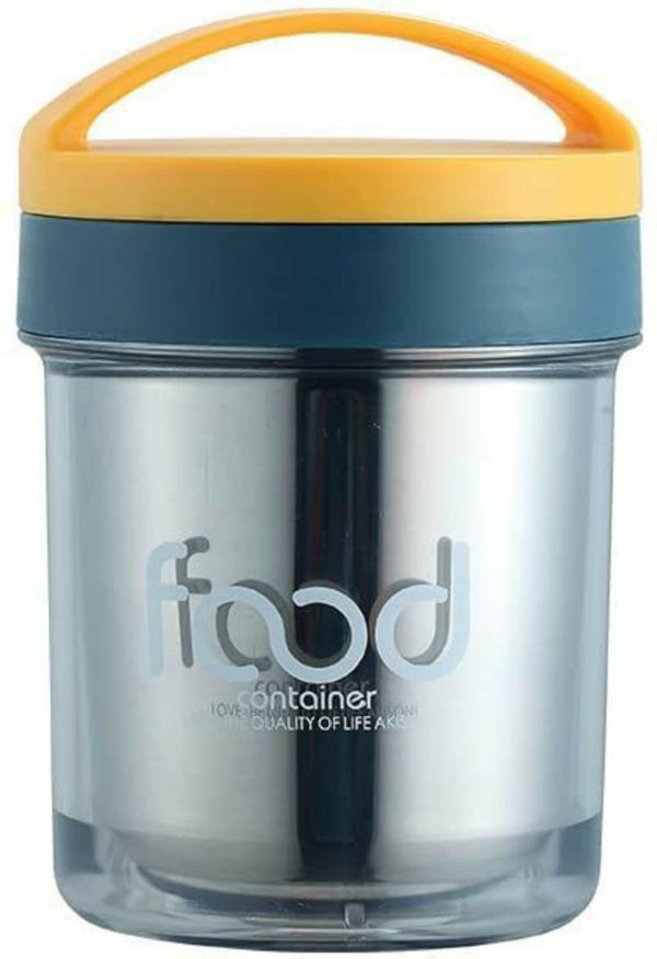 Sanjary Stainless Steel, Plastic Steel Thermal Insulation Lunch Box Cup With Lid And Spoon JioMart