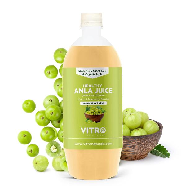 Vitro Healthy Amla Juice 1L | 100% Natural Banarasi Amlas Improves Skin  Health & Hair Growth, Rich in Vitamin C and Good immunity booster - JioMart
