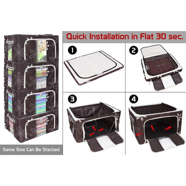 Inditradition Multipurpose Foldable Storage Boxes for Clothes, Wardrobe