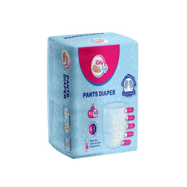 Kiddysoft Baby Pants Diaper Extra Large Size 30 Pieces + Free Baby