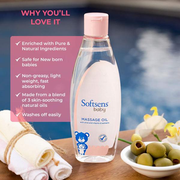 Softsens Baby Calming Massage Oil Pack For Babies 200ml JioMart