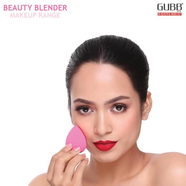 Gubb Beauty Blender, Powder Puff And Soft Bristle Eye Liner Brush JioMart