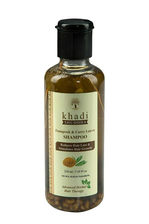 Khadi Shuddha Fenugreek and Currey Leaves Shampoo Paraben Free 210ml JioMart