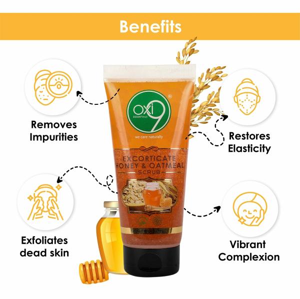 Oxi9 Essential Paraben And Sulfate Free Excorticate Honey And Oatmeal