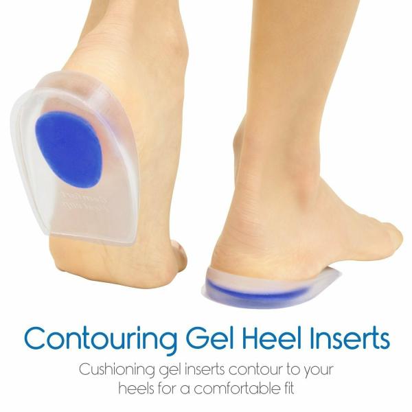 FRESTYQUE Gel Heel cups Silicon Heel Pad for Heel Ankle Pain, Heel Spur