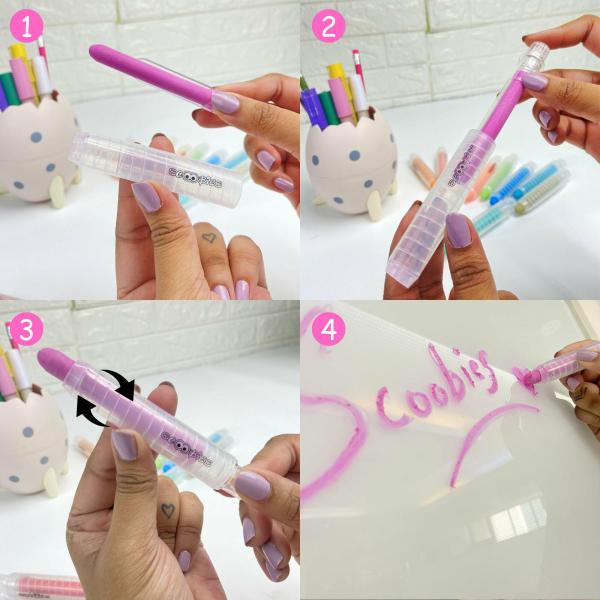 Scoobies Graffiti Chalks 12 Assorted Colours With Portable Box