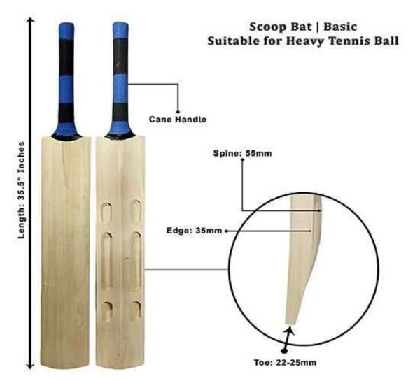 RMP Rest Move Prove Kashmir Willow Cricket Bat for Tennis Ball Full