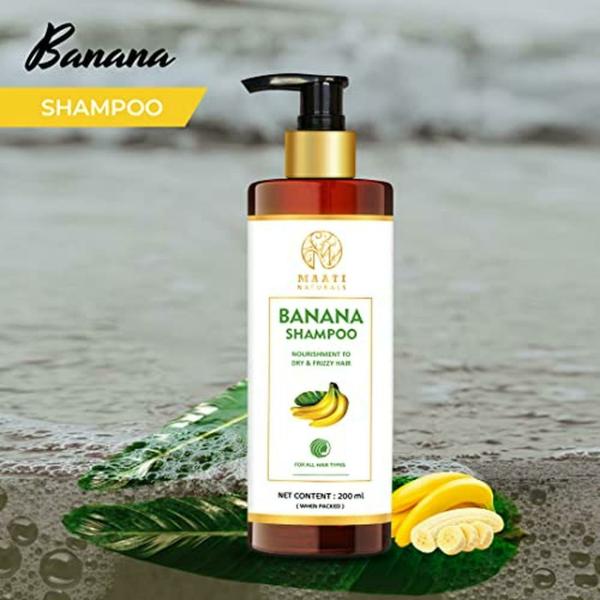 MaatiNaturals Banana Shampoo For Hair Growth, Hairfall Control, Deep  Nourishment with Lotus & Bhringraj, Sulphate and Paraben Free For Women &  Men, Pack of 2(200+200)ml - JioMart