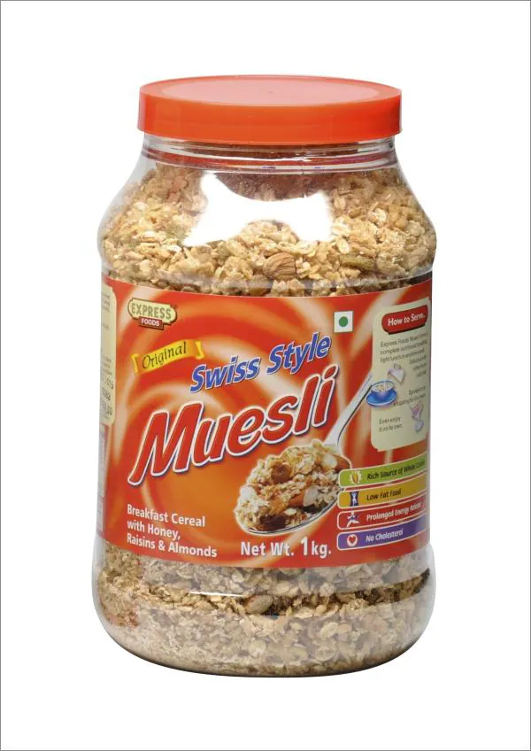 Express Foods Swiss Style Muesli Breakfast Cereal 1Kg Jar JioMart