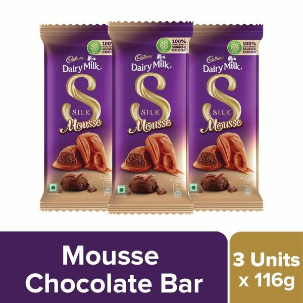 Cadbury Dairy Milk Silk Mousse Chocolate Bar, 3 x 116 g JioMart