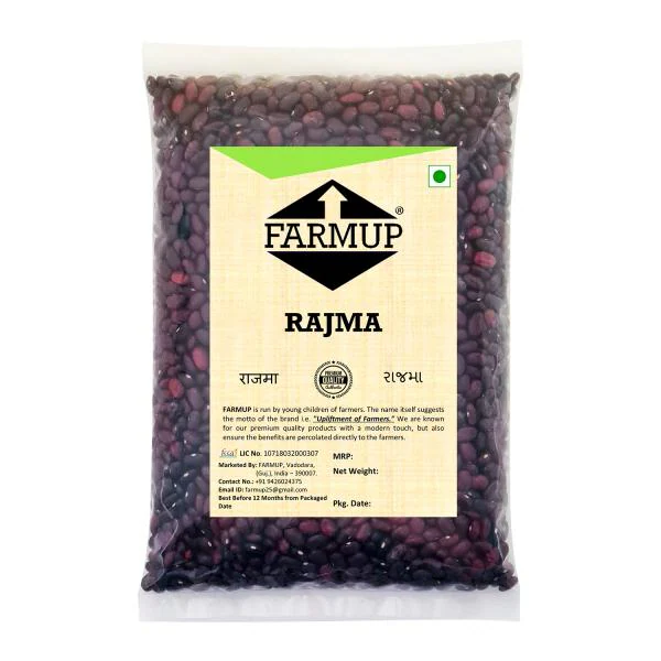 FARMUP Rajma, High in Protein & Uric Acid, (Kidney Beans, 900 Gram Pack