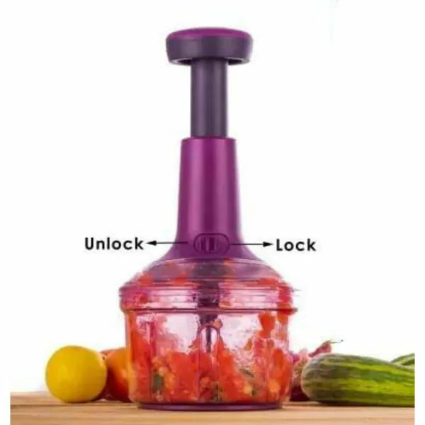 pelton Vegetable Push Chopper for Vegetables and Fruits Hand Press Food