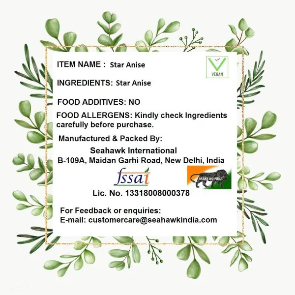 Star Anise/ Badiyan / Chakri Phool / Garam Masala Spices Whole