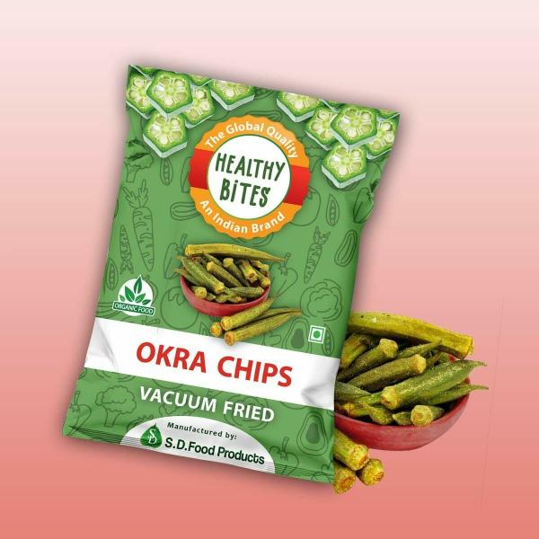 Healthy Bites High Proteins, Okra Vegetable Vacuum Fried Chips ( Pack of 3)(150 gm ) JioMart