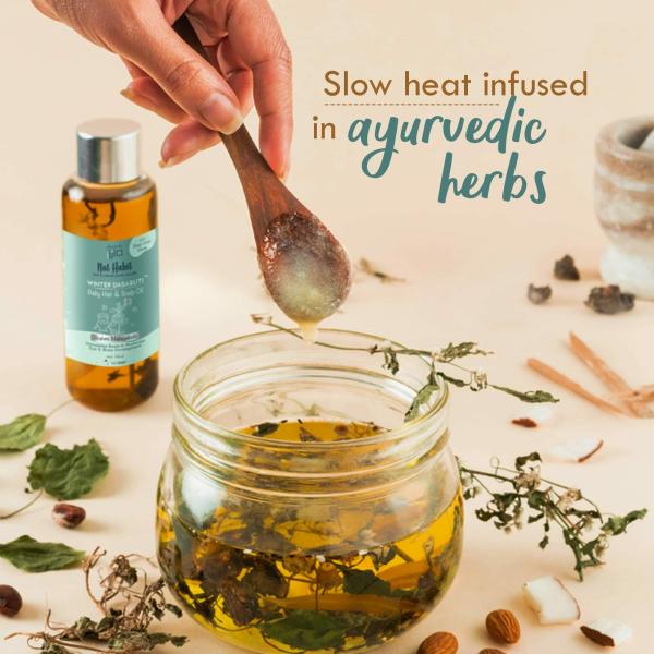 Nat Habit WINTER Baby COMBO Hair+ Body Massage Oil Made of Cow Ghee