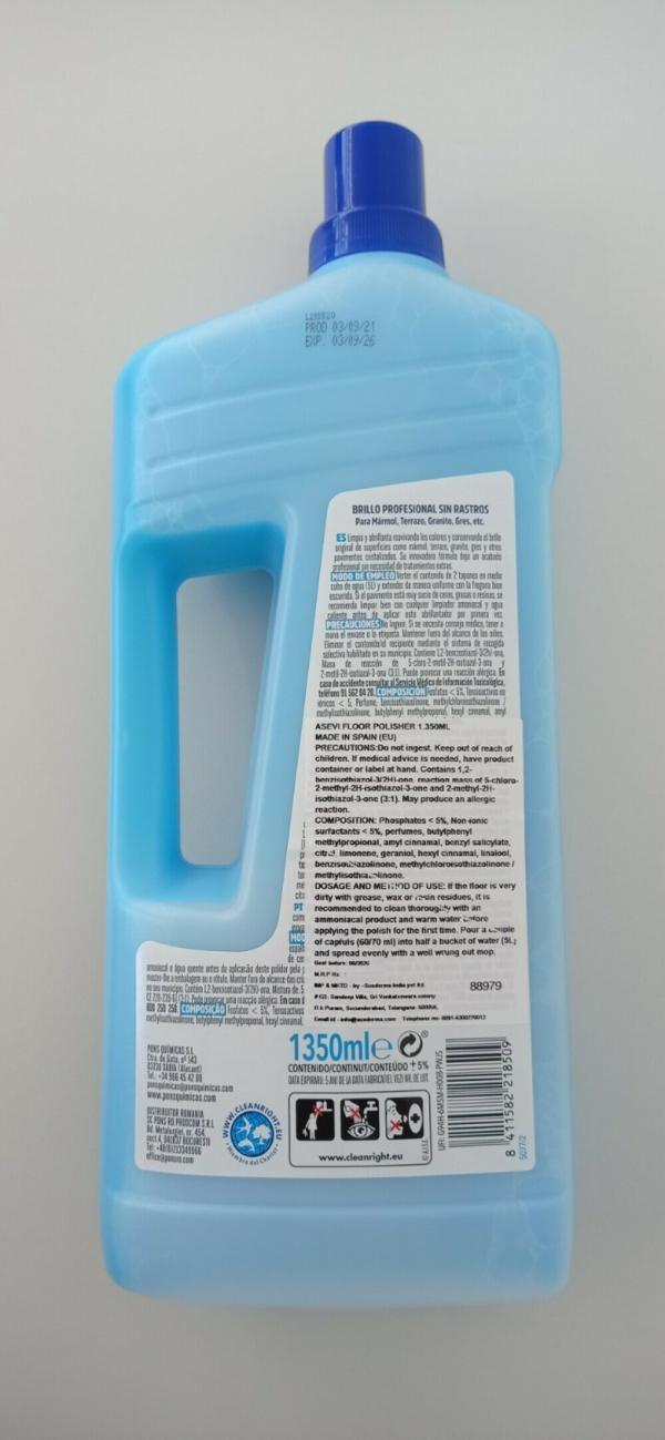 ASEVI Ecofriendly Floor Cleaner/ Polish1.35 literSpecial polish for marble, tile, stoneware