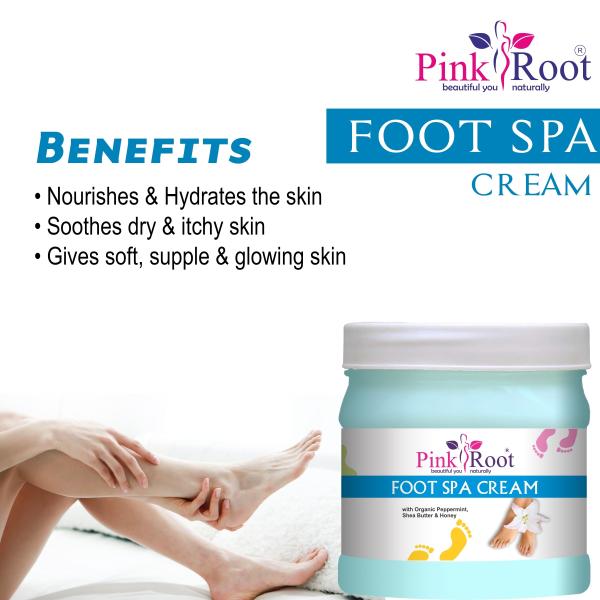 Pink Root Foot Spa Cream Nourishes and Hydrates the Skin 500ml JioMart