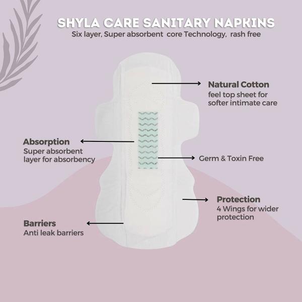 Shyla Care Leak Proof Rash Free Light Flow UltraSoft Sanitary Pads