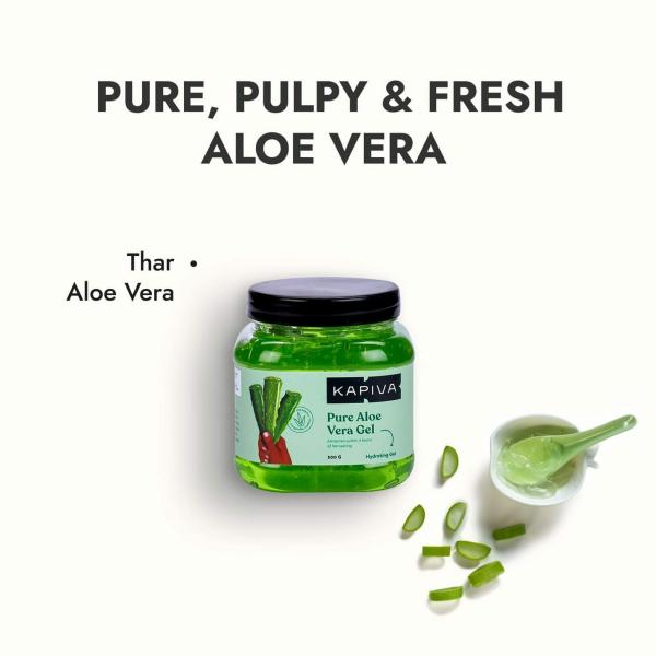 Kapiva Pure Aloe Vera Skin Gel Hydrating Gel for Face 500g JioMart