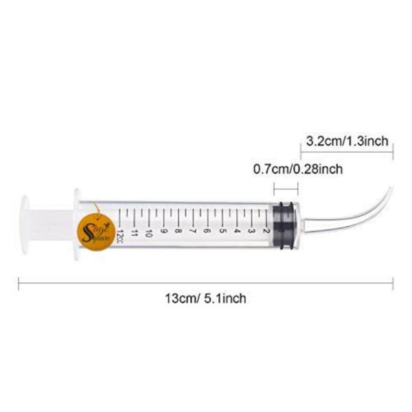 Sage Square Disposable Dental Irrigation Utility Syringe With Curved