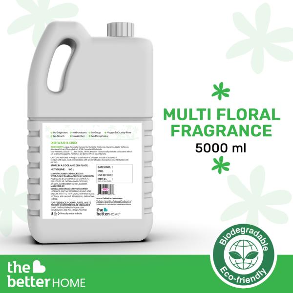 The Better Home Family Safe Dish Washing Liquid Non Toxic, Eco