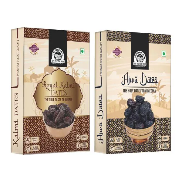 Wonderland Foods Ajwa and Kalmi Dates 400g Healthy & Nutritious Soft
