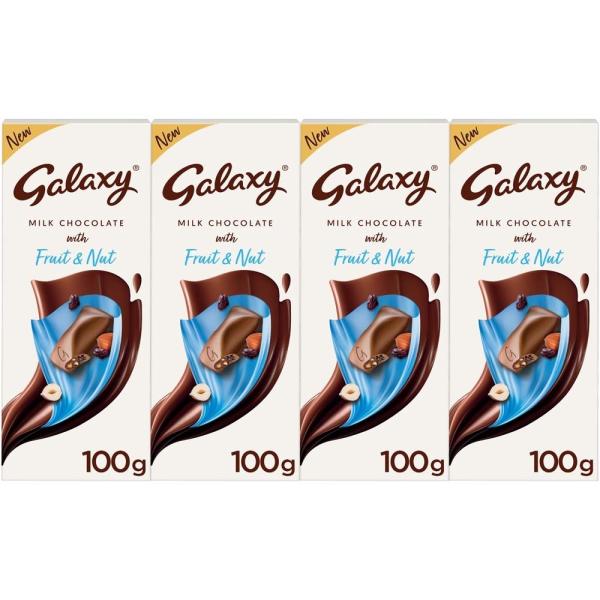 Galaxy Fruit & Nut Chocolate Bar 100gm (Pack of 4) JioMart