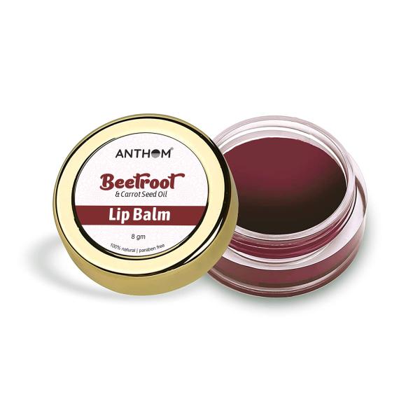 Anthom Beetroot Lip Balm with Natural Beetroot Extract, Shea Butter & Jojoba Oil For Dry