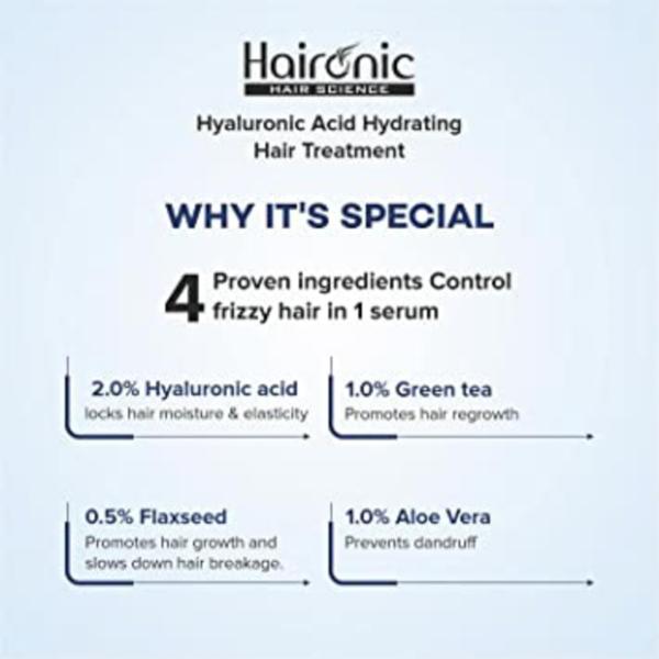 Haironic Hyaluronic Acid Hydrating Thinning Post Wash Treatment Hair