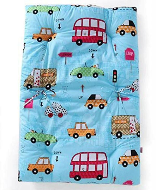 Cuteably Green New Born Baby Bedding Mattress Gadda Set With 2 Side