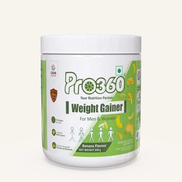 Pro360 Weight Gainer Fortified with Lysine Weight Gain Dietary Supplement For Men & Women