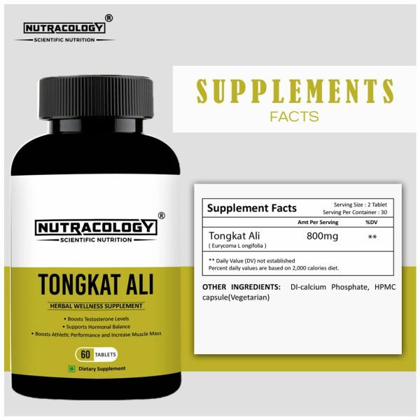 Nutracology Tongkat ali Testosterone Booster for Stamina Energy and
