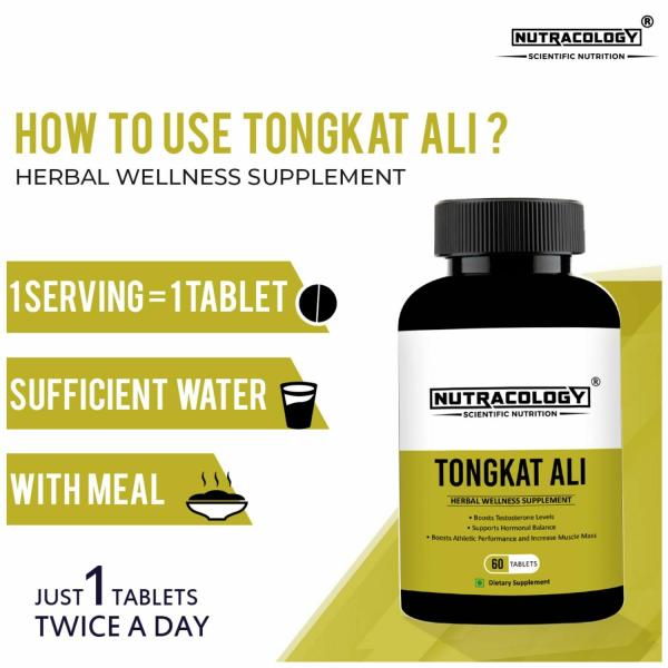 Nutracology Tongkat ali Testosterone Booster for Stamina Energy and