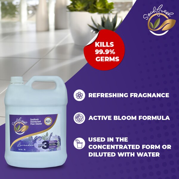 SOULFRESH Premium Disinfectant floor cleaner liquid Kills 99.9 germs