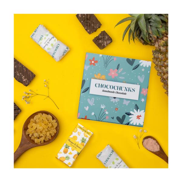 ChocoChunks Handmade Diwali Chocolate Gift Pack (Pineapple & Seasalt
