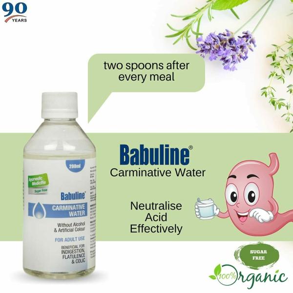 Babuline Ayurvedic Carminative Water 200ml Adults Helps Relief Gas