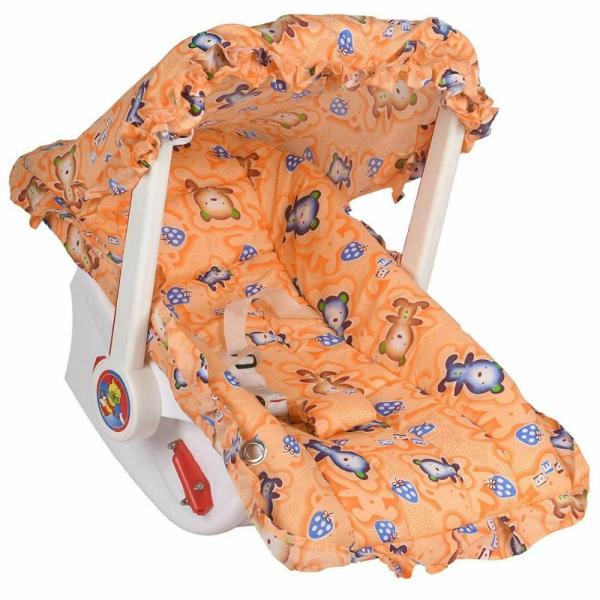 Maanit Orange Baby Carry Cot with Mosquito Net JioMart