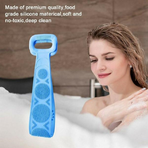 HM EVOTEK Silicon Bath Body Massager Scrubber Douuble Side Belt