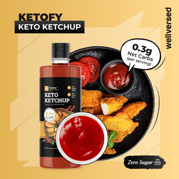 Ketofy Tomato Ketchup (500g) Ultra Low Carb and Sugar Free Tomato