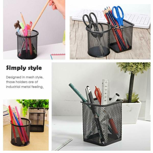 Goodwill Tech PenPencil Desk Holder, Pack of 2 Different Round