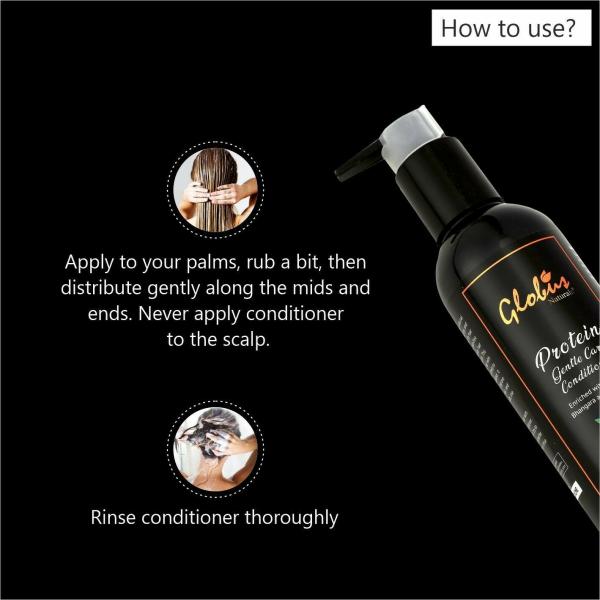 Globus Naturals Protein Gentle Care Hair Growth Conditioner Enriched with  Liquorice,Bhringraj, Neem, Chickpeas and Aloe Vera 250 ml - JioMart