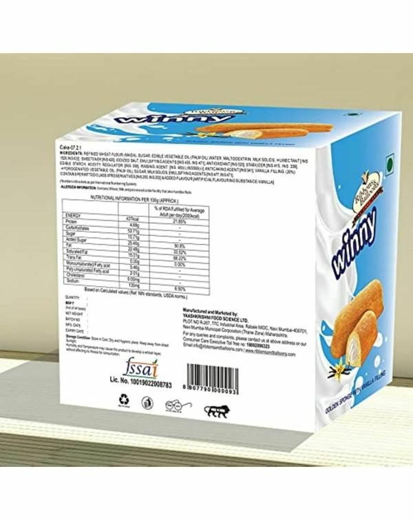 Ribbons and Balloons Winny Sponge Cake with Vanilla Filling 600 g (Pack