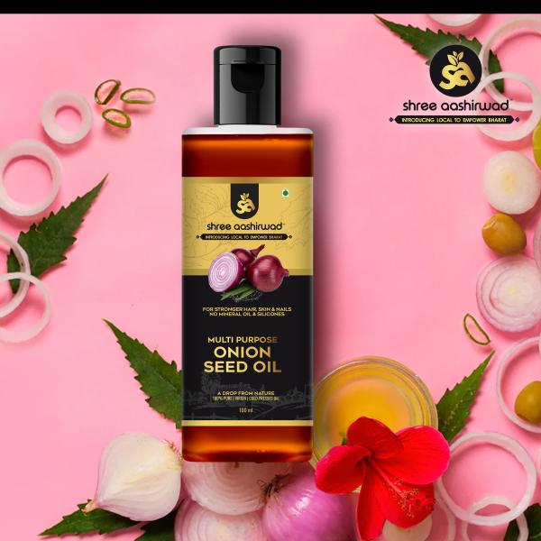 SHREE AASHIRWAD Onion Oil for Hair Growth and Hair Fall Control, 200ml