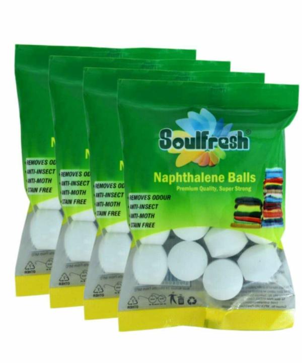 SOULFRESH Naphthalene Balls 400gm for Clothes Moth Balls Napthalene